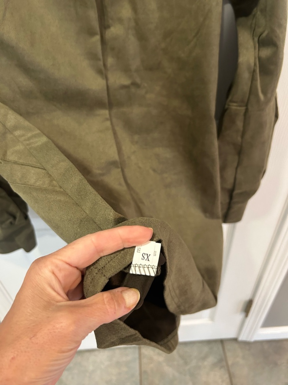 Olive Green Turtleneck Mini Dress - Picture 2 of 6